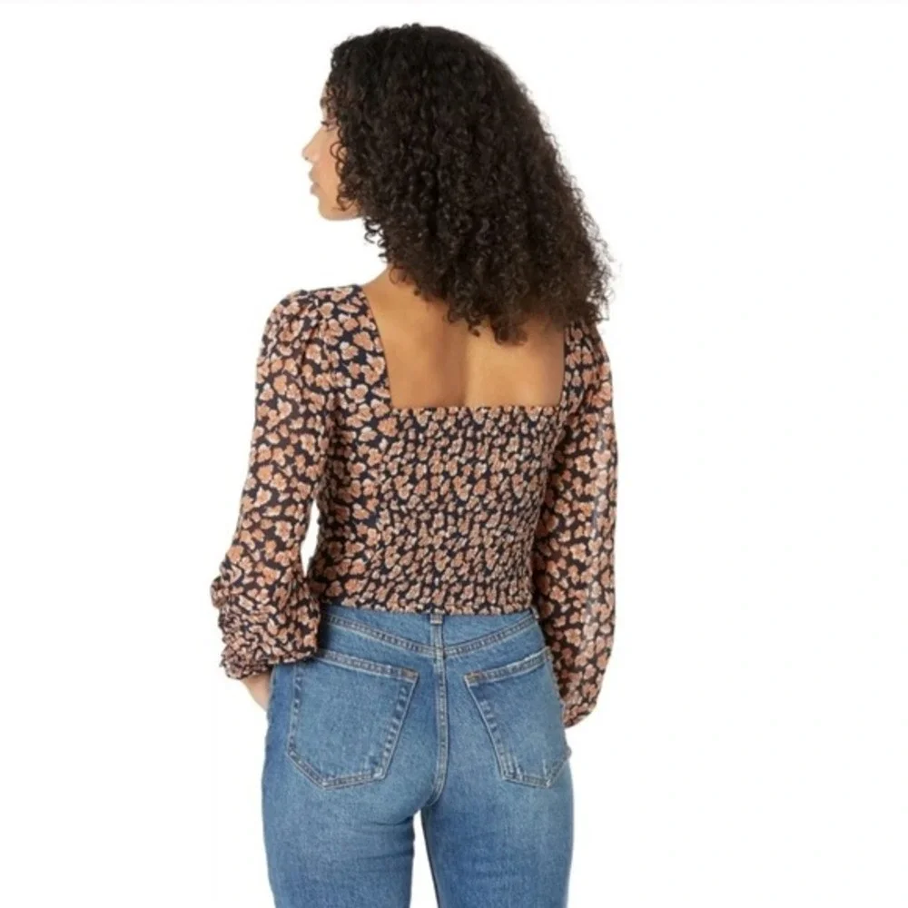 Abercrombie and Fitch‎ Top Black Size XS Sweetheart Puff Sleeve